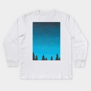 Blue galaxy Kids Long Sleeve T-Shirt